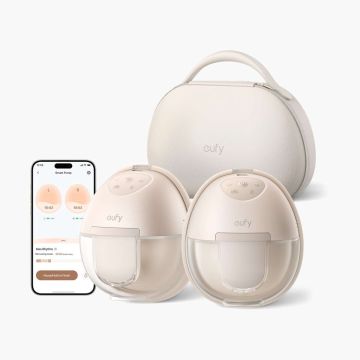 Eufy S1 Pro Breast Pump Image with phone